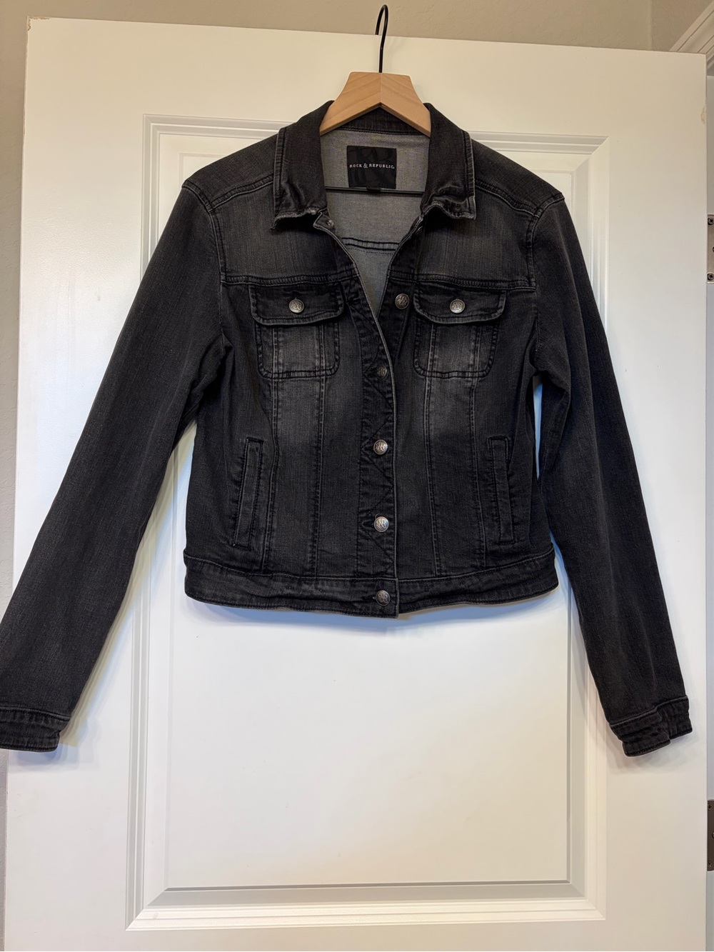 Rock & Republic Black Washed Denim Jacket